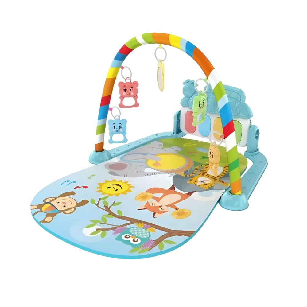 Wiggle & Play Kick Piano Gym in the Blue Fox design
