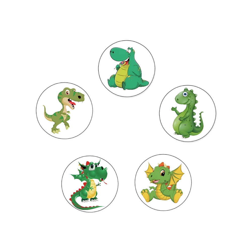 Magic Potty Training Stickers, Dinosaur theme (pack of 5)