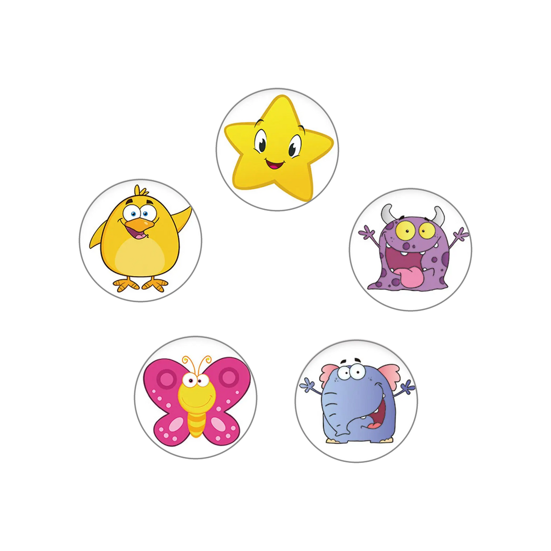Magic Potty Training Stickers, Animal theme (pack of 5)