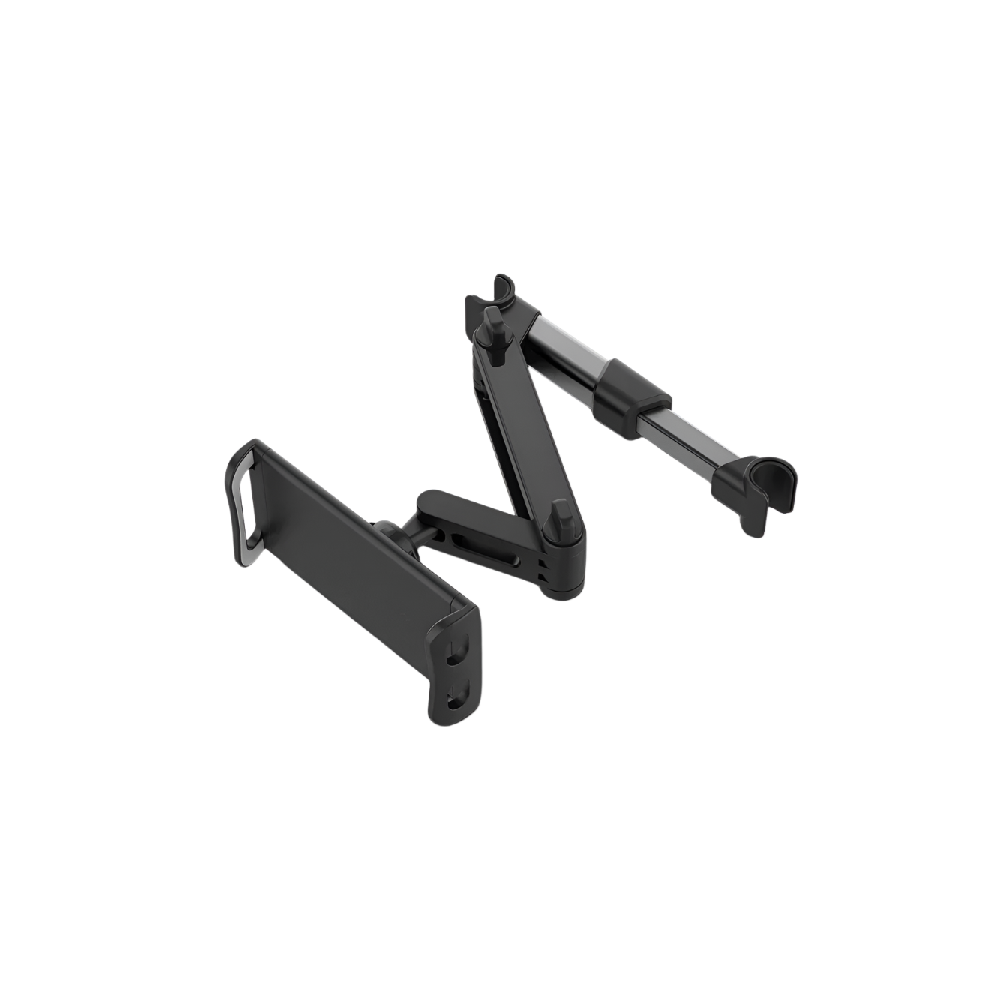 Back Seat Tablet & Phone Mount - Black Telescopic