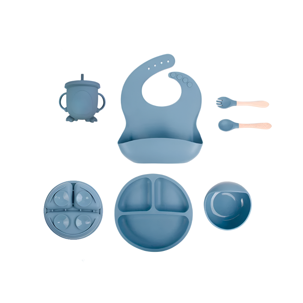 Silicone Baby Meal Set - Blue