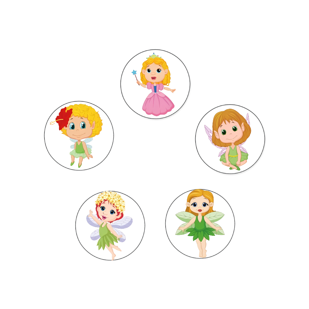 Magic Potty Training Stickers, Fairy theme (pack of 5)