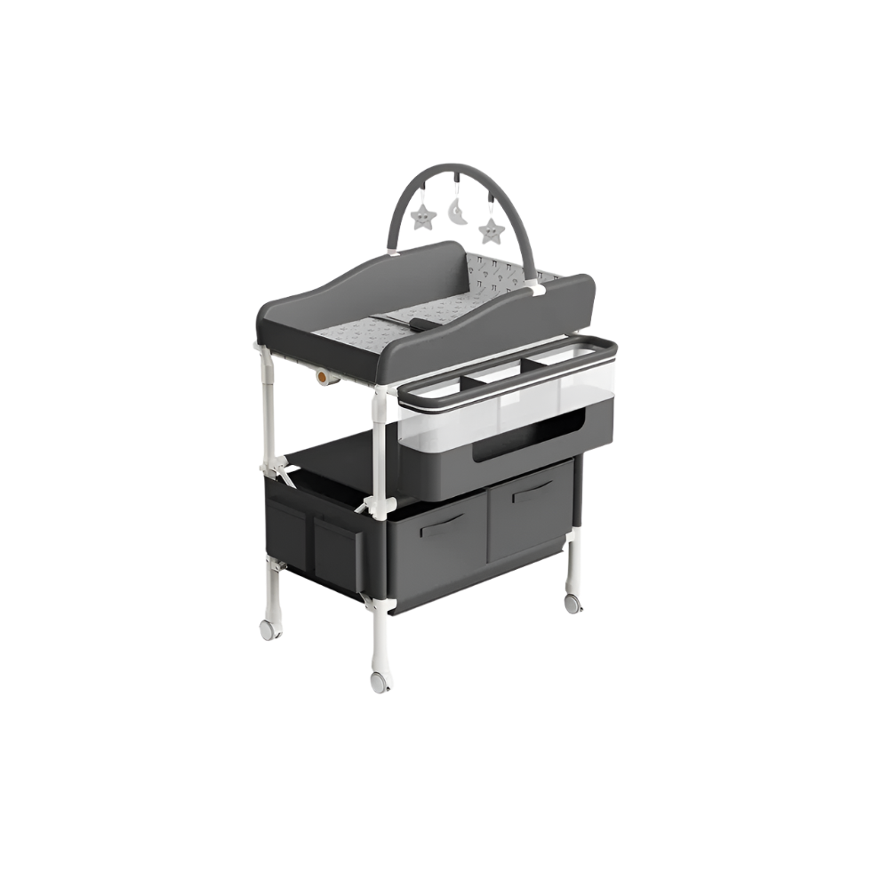Multifunctional Baby Changing & Storage Station - Gray