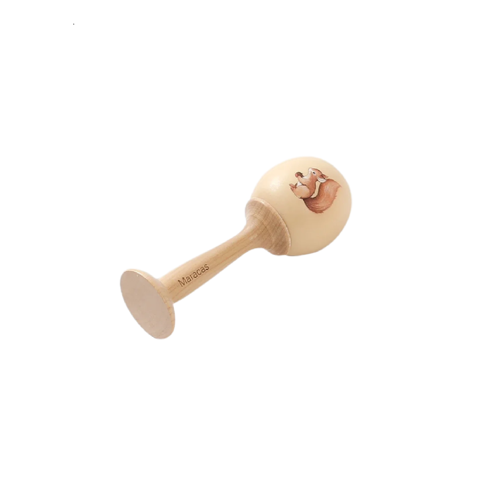 Wooden Montessori Musical Toys - Brown Maraca