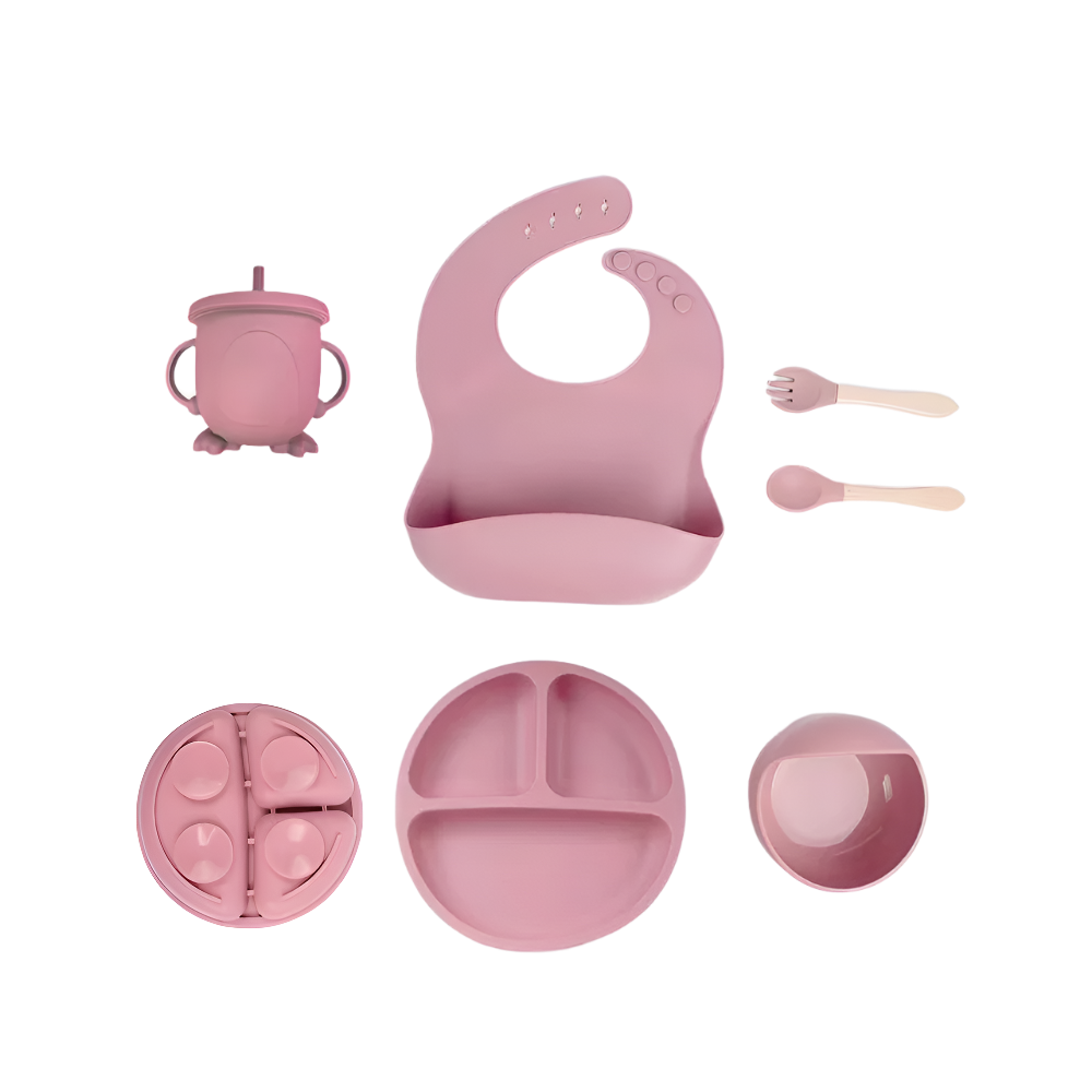 Silicone Baby Meal Set - Pink
