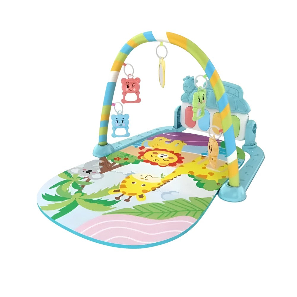 Wiggle & Play Kick Piano Gym in the Blue Giraffe design