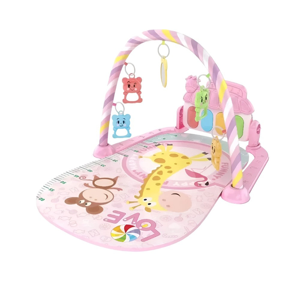 Wiggle & Play Kick Piano Gym in the Pink Giraffe design